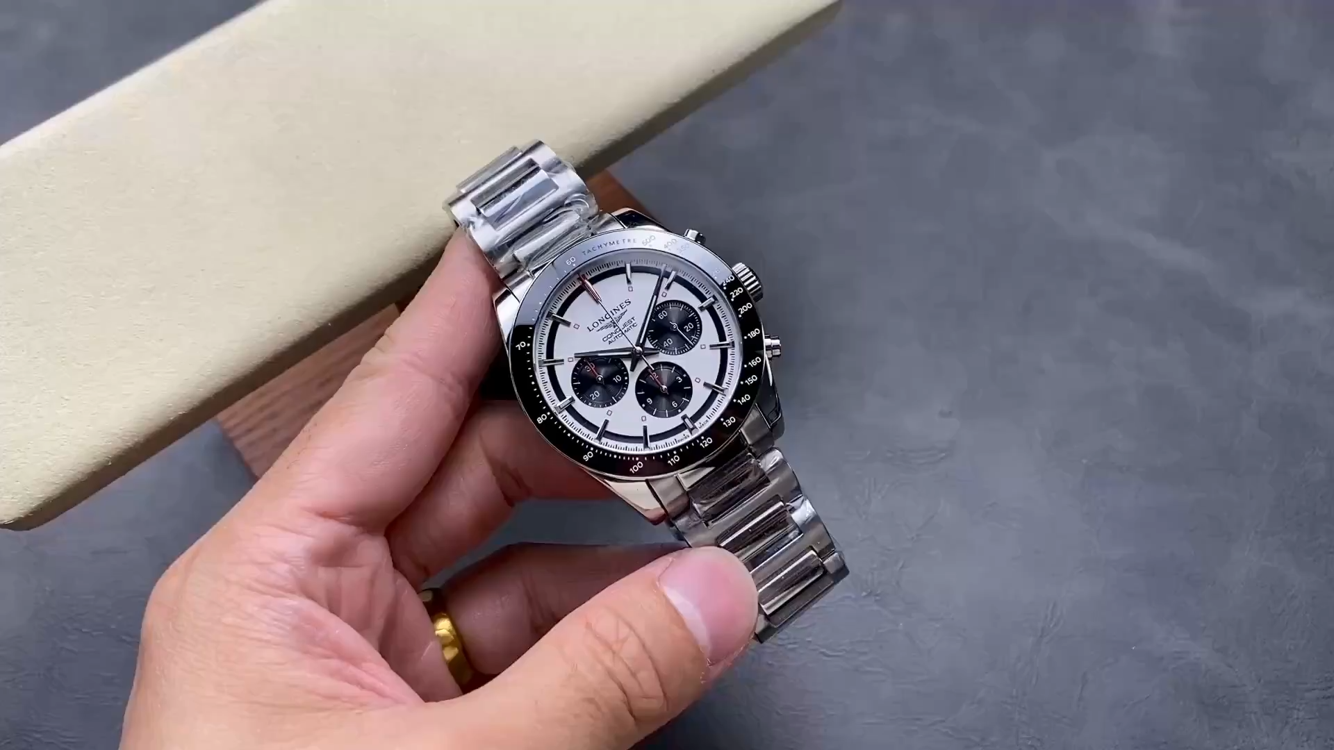 Replica Longines Conquest 42mm Panda Dial L3.835.4.72.6 904L Stainless Steel