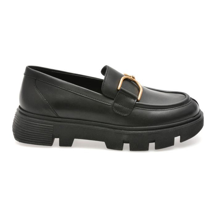Mocasini GEOX negri, D46UAH, din piele naturala