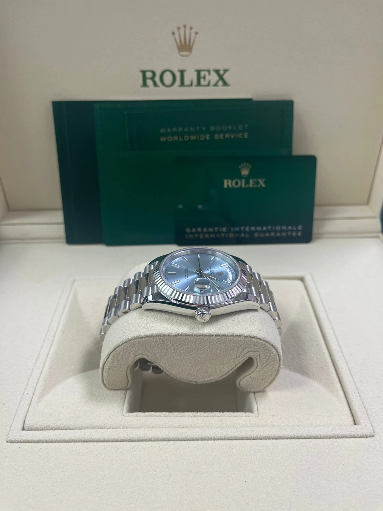 Rolex Day-Date 40 Ice Blue Dial m228236 0018 Men's Watch
