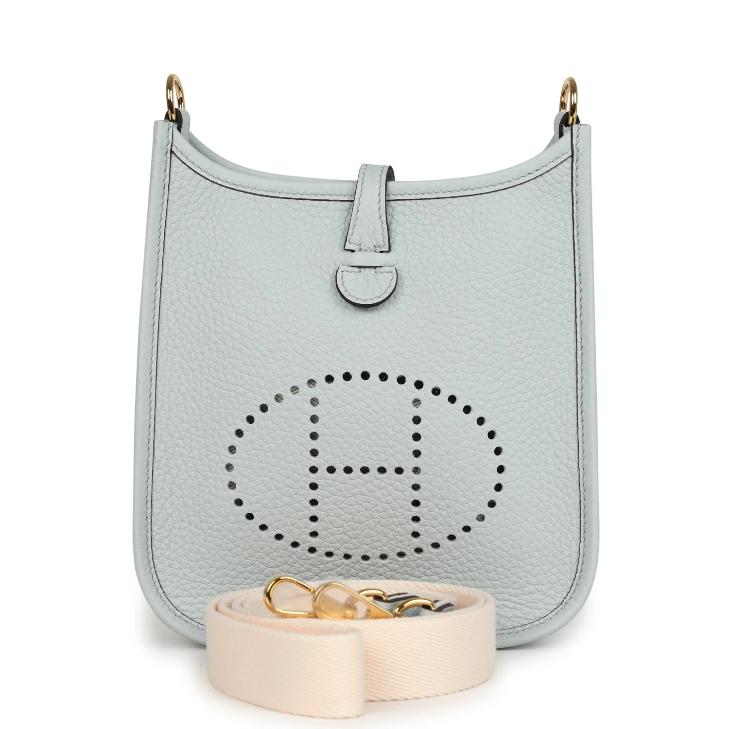 Hermes Evelyne TPM Bleu Pale Clemence Palladium Hardware