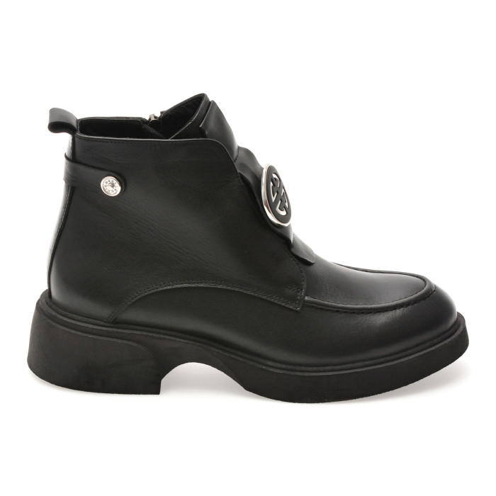 Ghete IMAGE negre, 3695030, din piele naturala