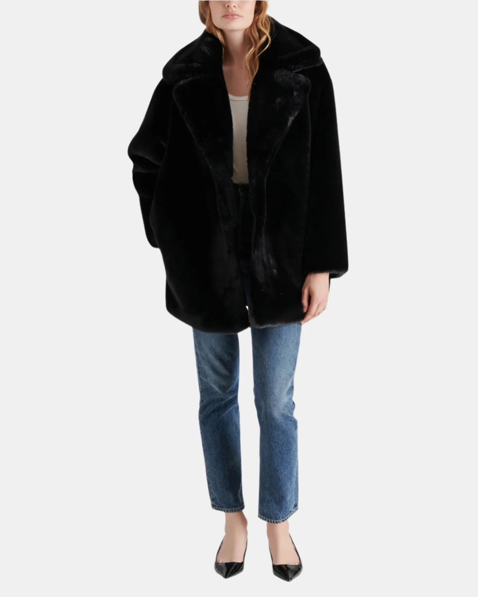 Black Warm Windproof Winter Snow Outer Coat