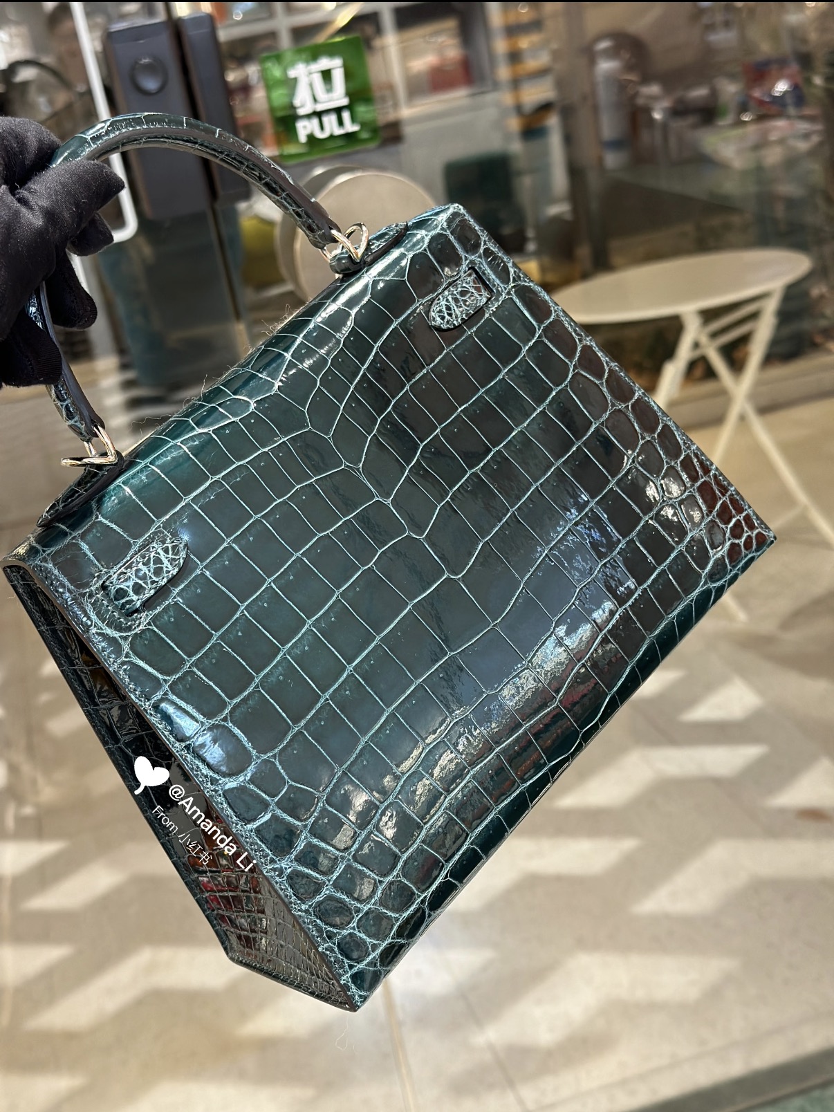 Kelly 25-32 Pine Green Alligator Leather  Silver Hardware Custom - Artisantouchss