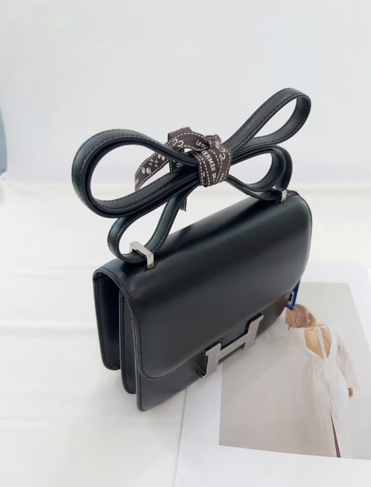 Constance Black Silver Buckle BOX Leather Custom - Artisantouchss