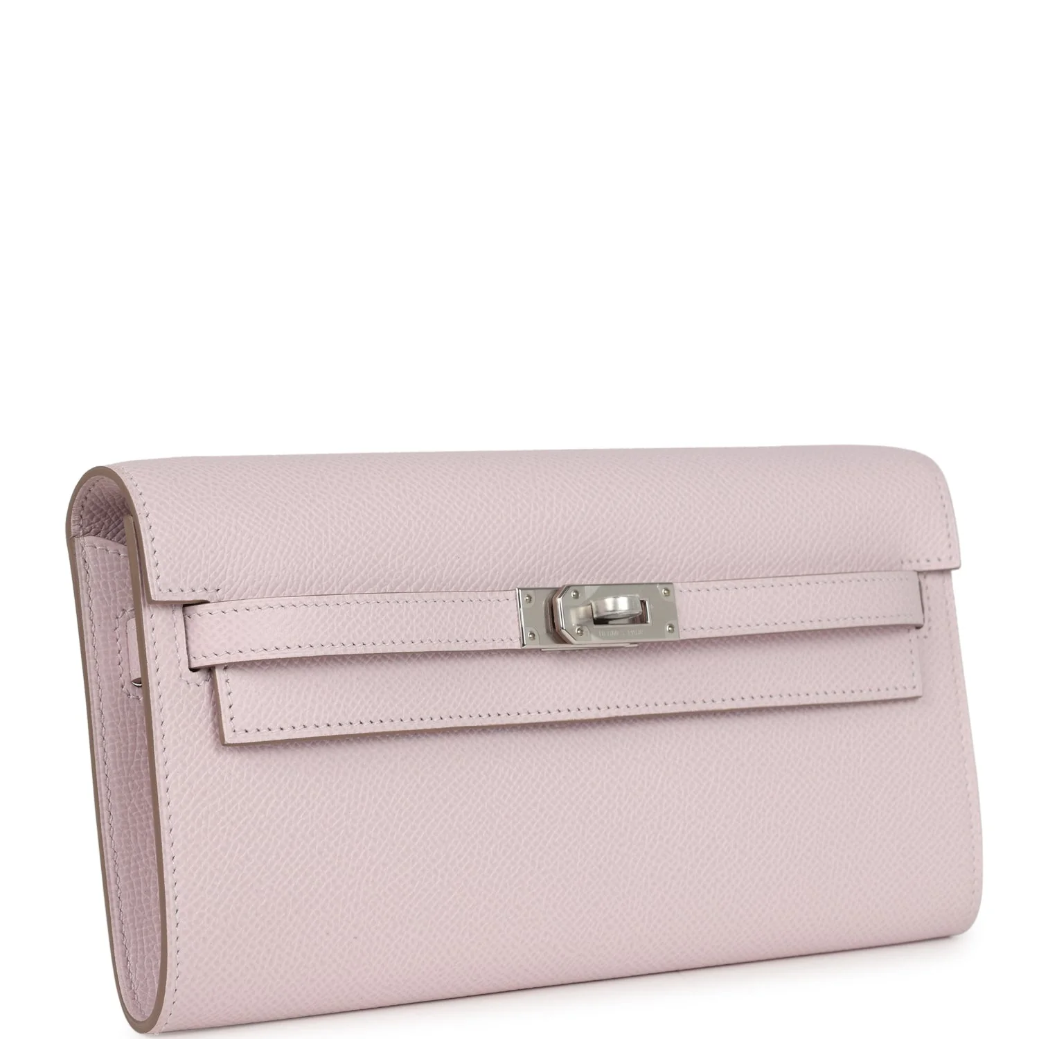 Hermes Kelly Wallet To Go Mauve Pale Epsom Palladium Hardware