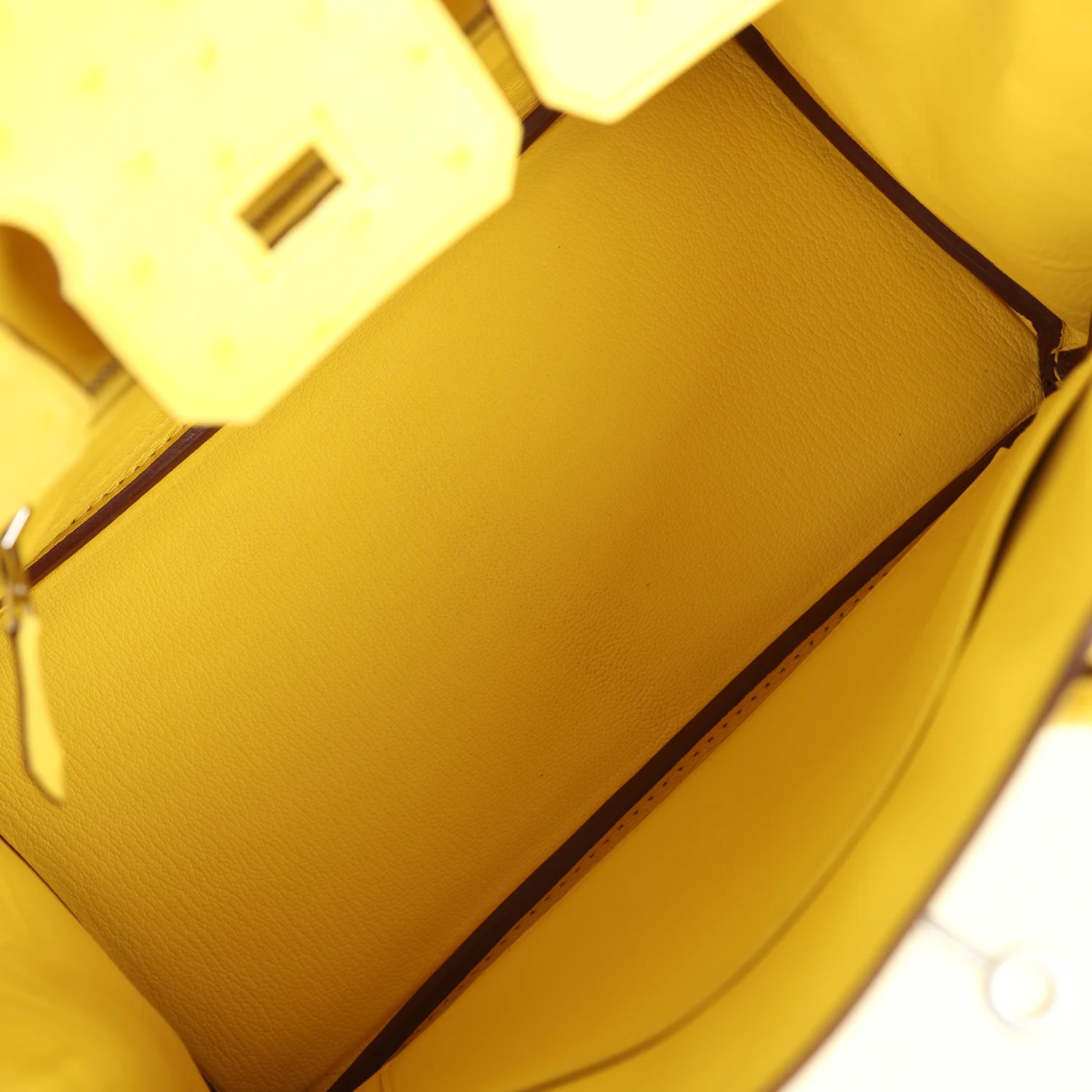 Hermes Birkin 25 Jaune Citron Ostrich Palladium Hardware