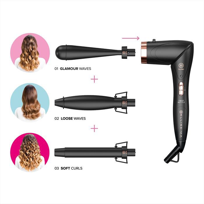 IMETEC - STYLER BELLISSIMA TWIST & STYLE KIT 11888-Nero