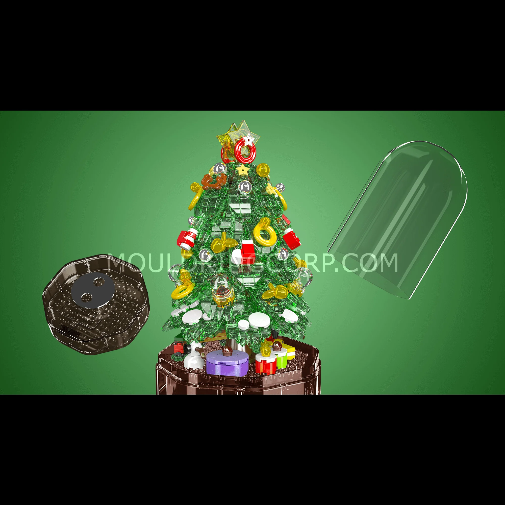 Mould King  10090 Christmas Tree Music Box Building Set | 688 PCS