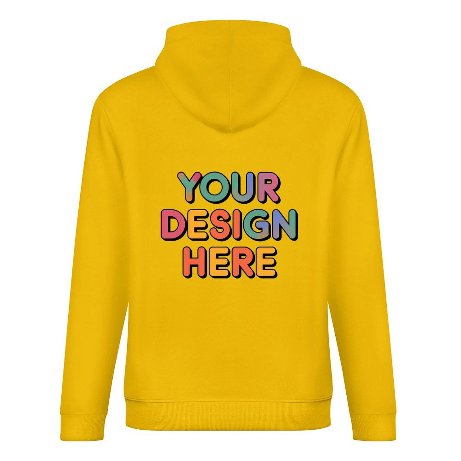 Customized Men’s Pure Cotton Hooded Sweater (Unisex) with Back Print