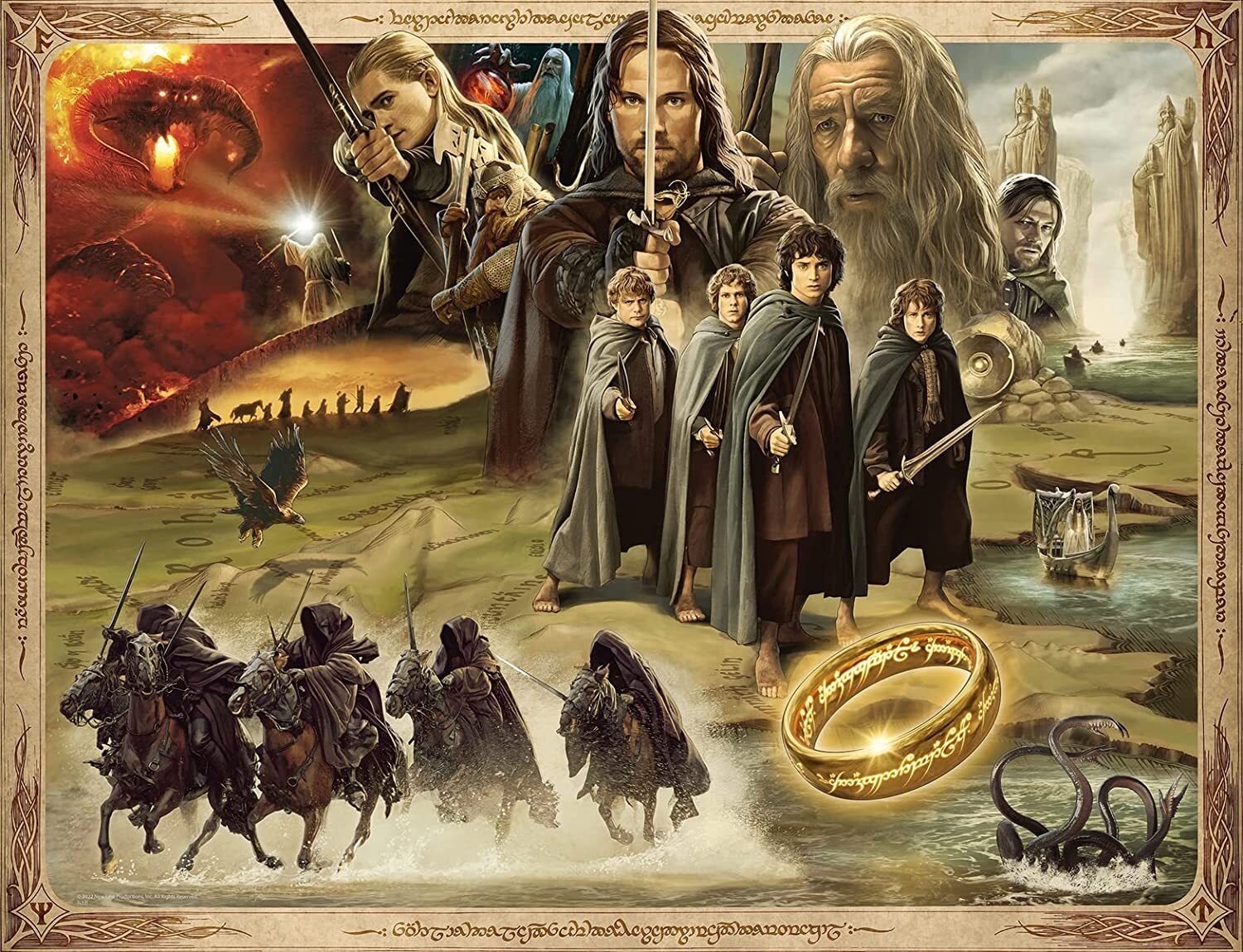 The Lord of the Rings Fellowship of the Ring 2000 Piece Puzzle