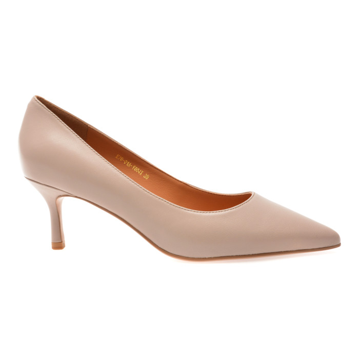 Pantofi eleganti EPICA bej, E7601A, din piele naturala