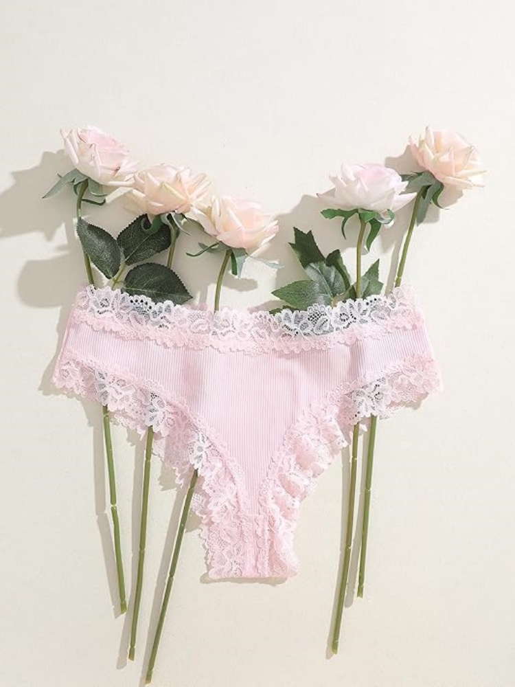 VALENTINIANA Womens Cotton Underwear Sexy Lace