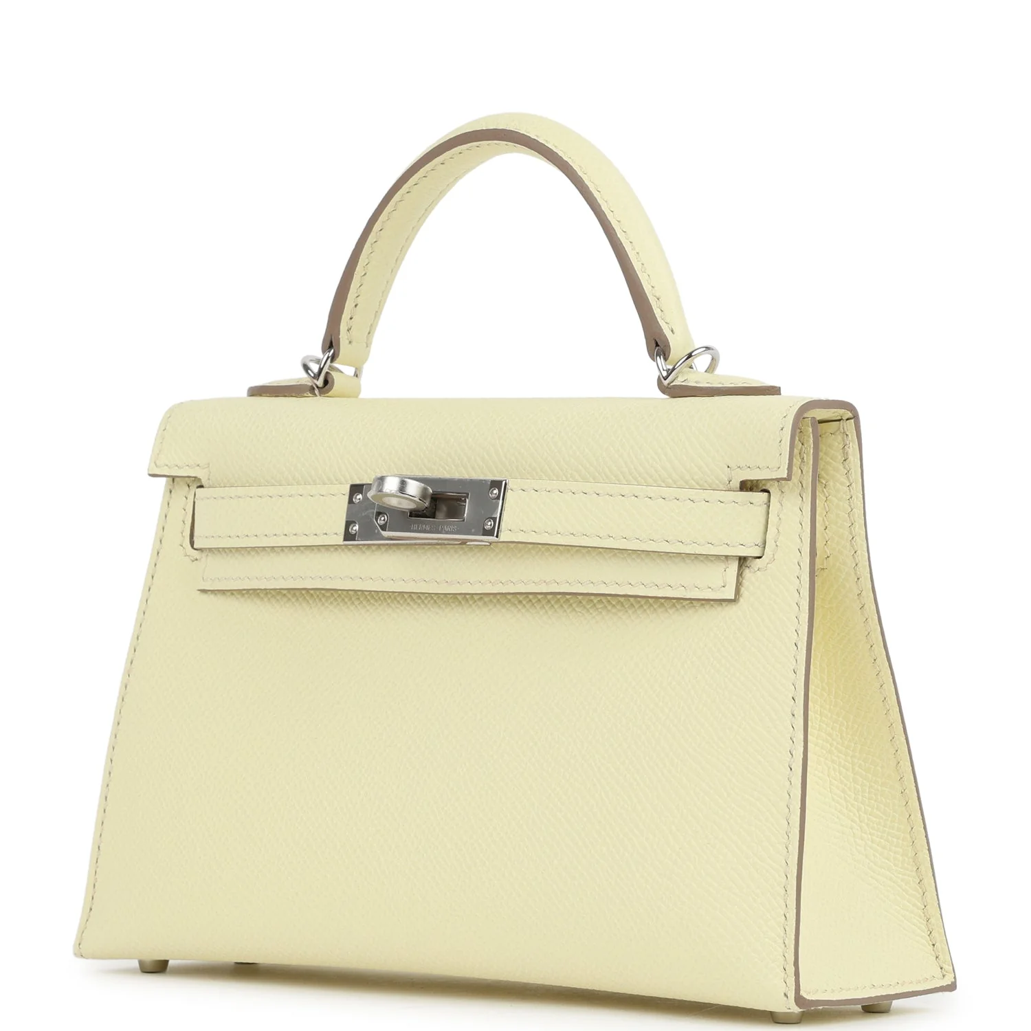 Hermes Kelly Sellier 20 Jaune Milton Epsom Palladium Hardware
