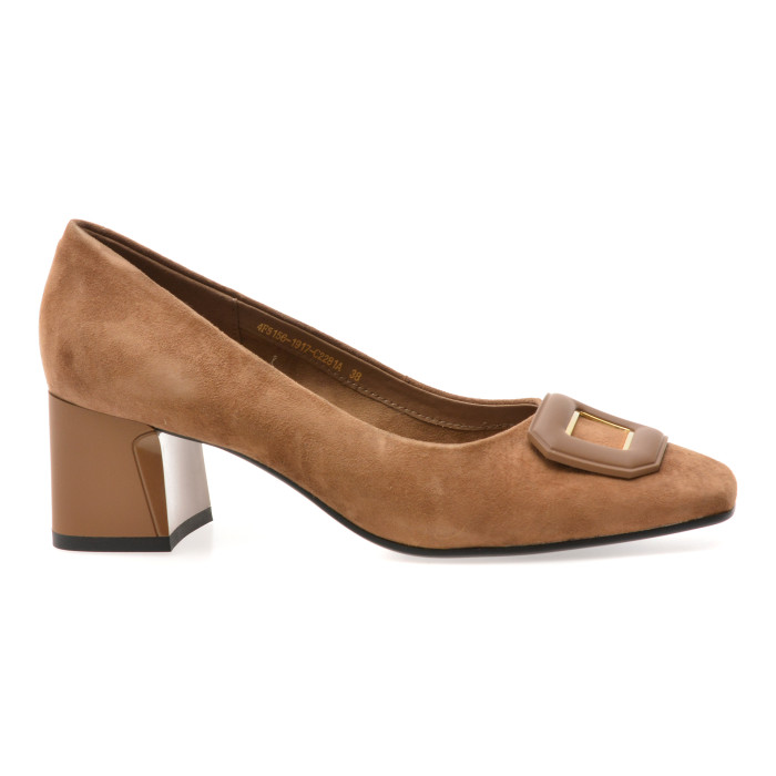 Pantofi eleganti EPICA maro, 4F5156, din piele intoarsa