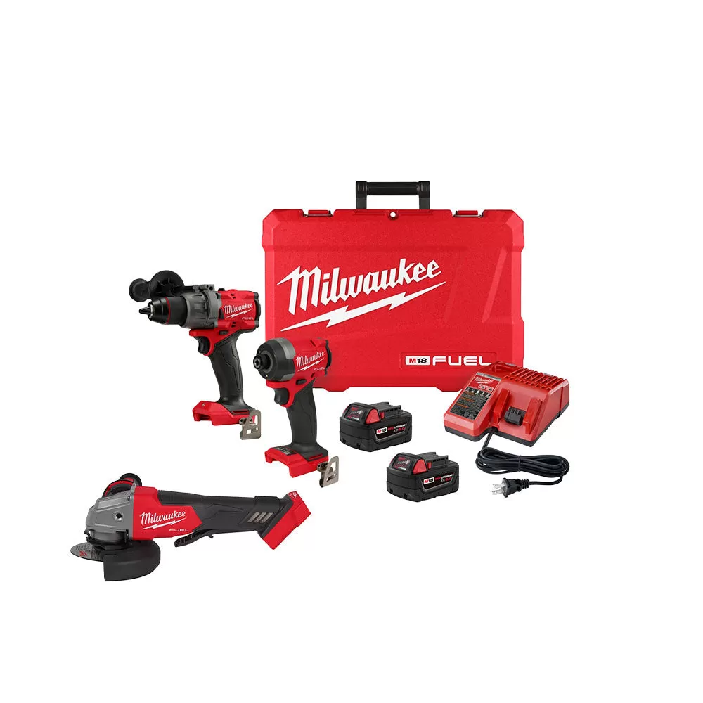 Milwaukee Pre-Sale Pre-Sale Pre-Sale 3697-22GR M18 FUEL 18V Cordless Drill / Driver Kit w/ M18 FUEL Grinder
