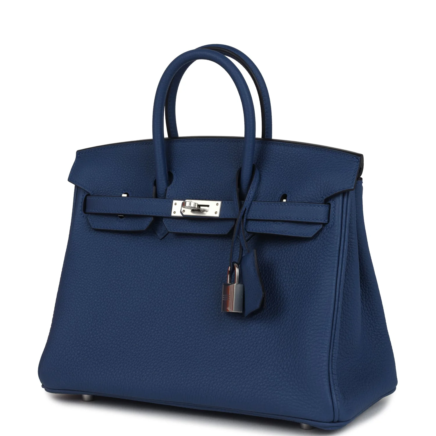 Hermes Birkin 25 Bleu Tie Togo Palladium Hardware