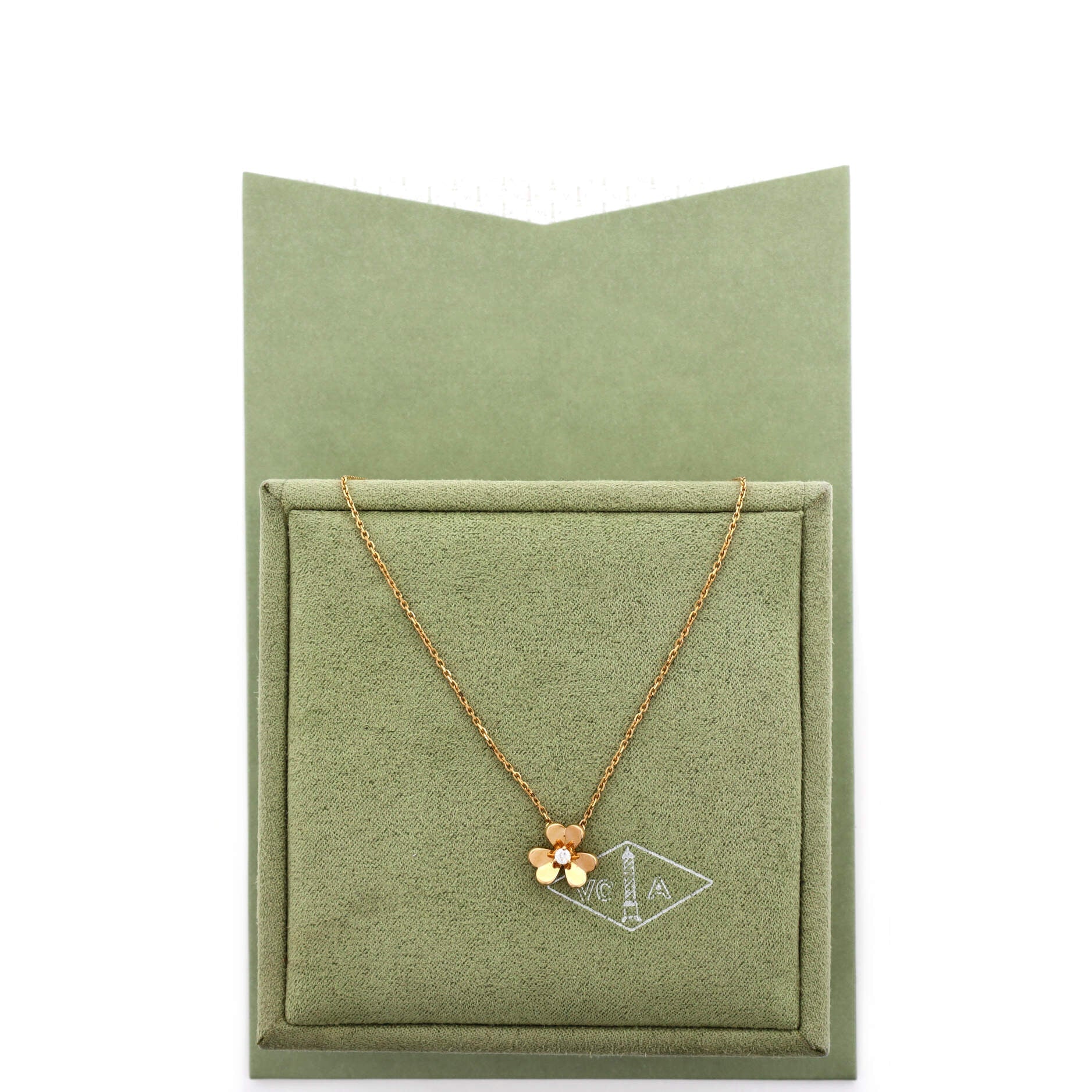 Frivole Pendant Necklace 18K Yellow Gold and Diamond Mini