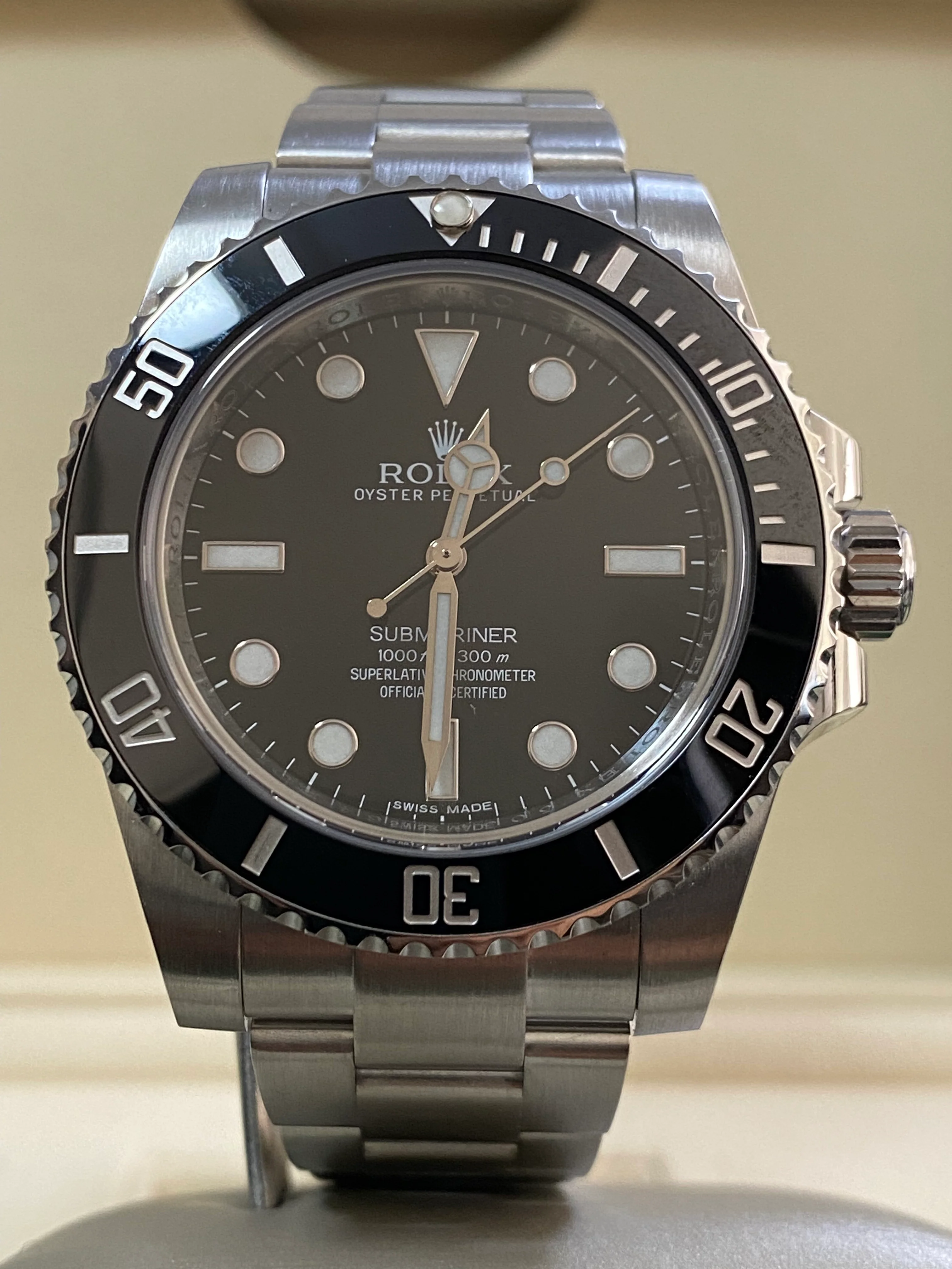 Rolex,Submariner Steel No-Date Submariner - 2013 - Ceramic Bezel - Black Dial - 114060