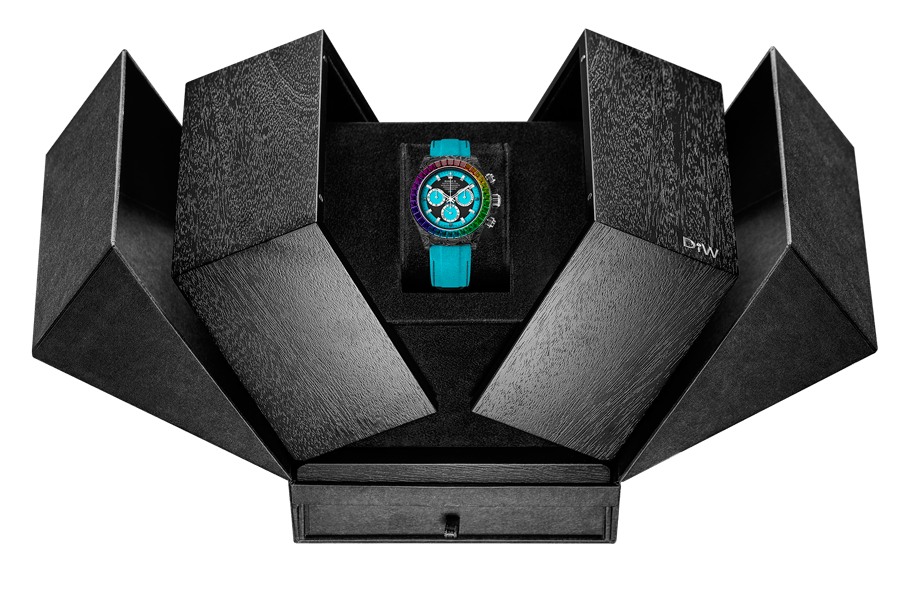 ROLEX Diw Daytona carbon rainbow blue 40mm carbon