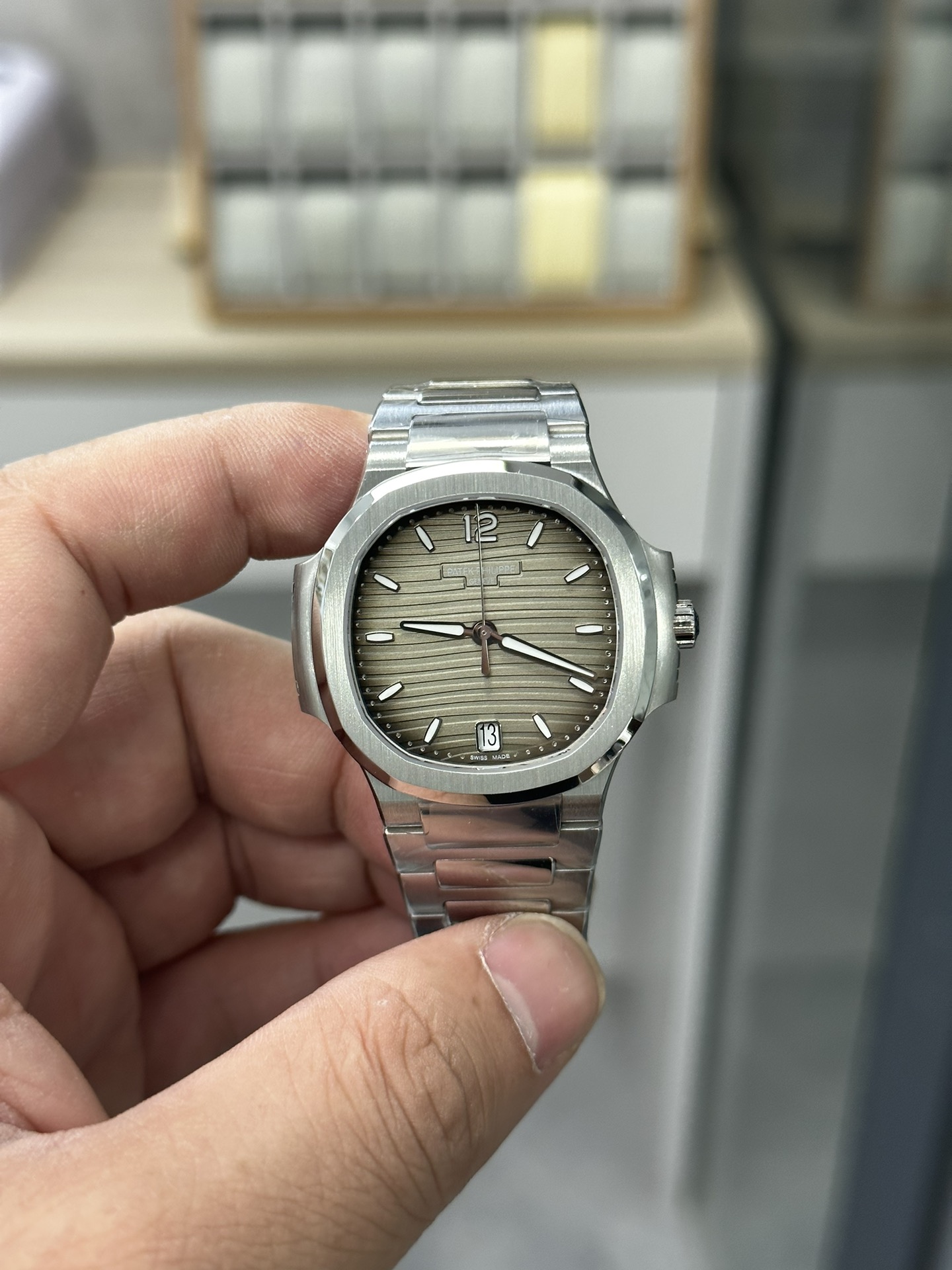 Patek Philippe Ladies Nautilus Blue Dial and Grey Dial 7118 1A 001 35.2mm