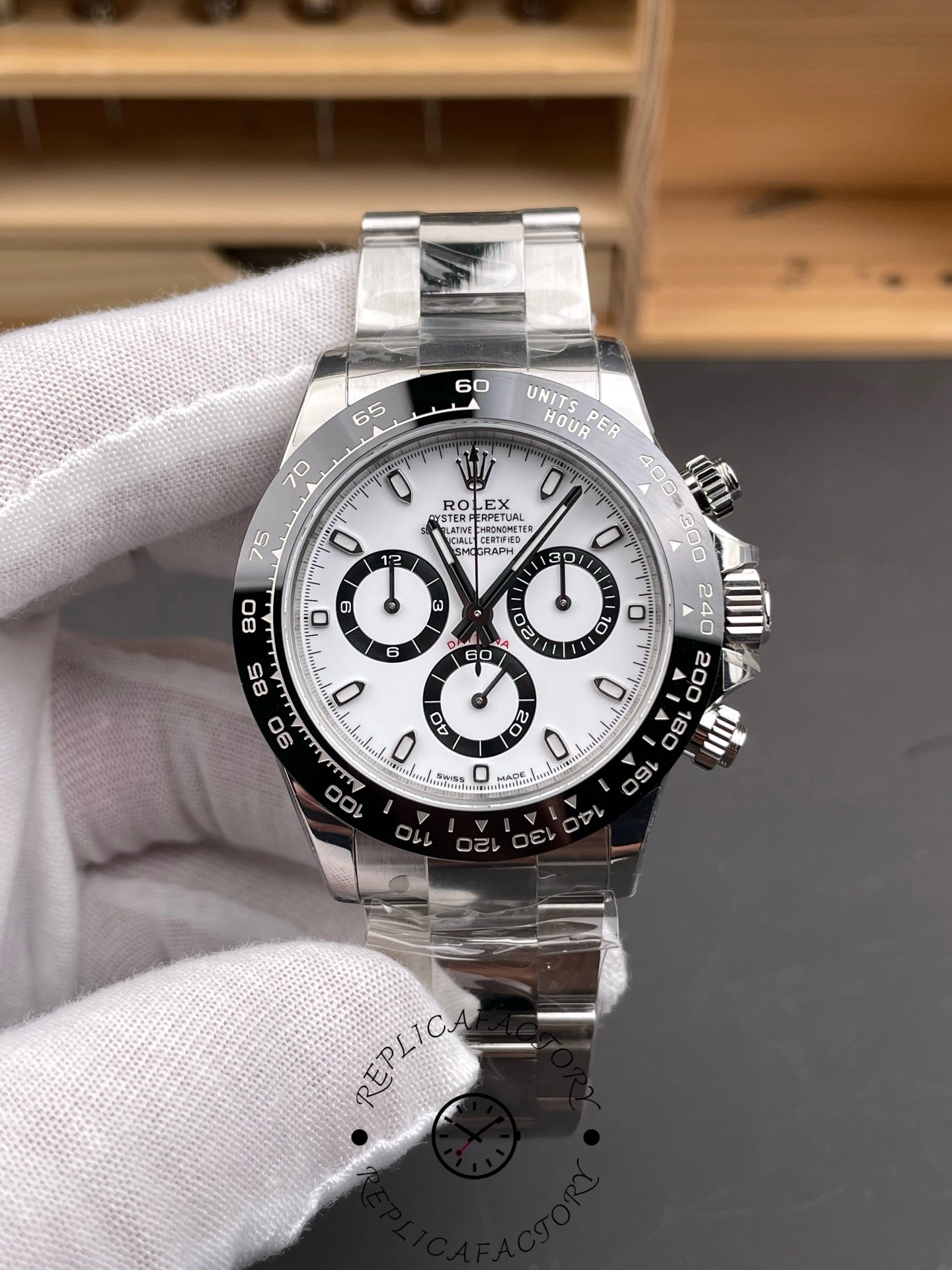 Rolex Cosmograph Daytona 116500LN-0001 Stainless Steel White Dial 40mm Mens Replica Watch
