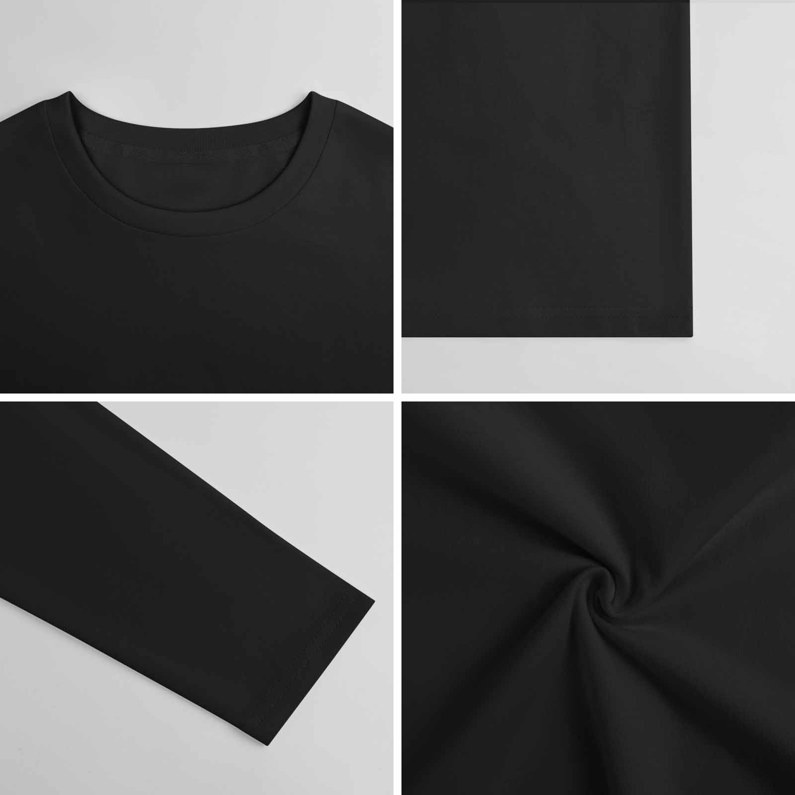 Customized Men’s Pure Cotton Long Sleeved T-Shirt Printed on Front