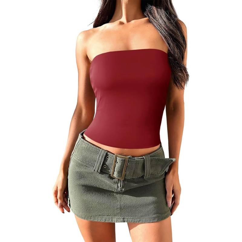 AURETOP Women's Summer Tube Tops Strapless