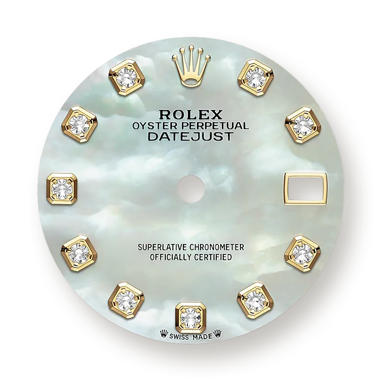Classic watches LADY-DATEJUST Oyster, 28 mm, yellow gold and diamonds