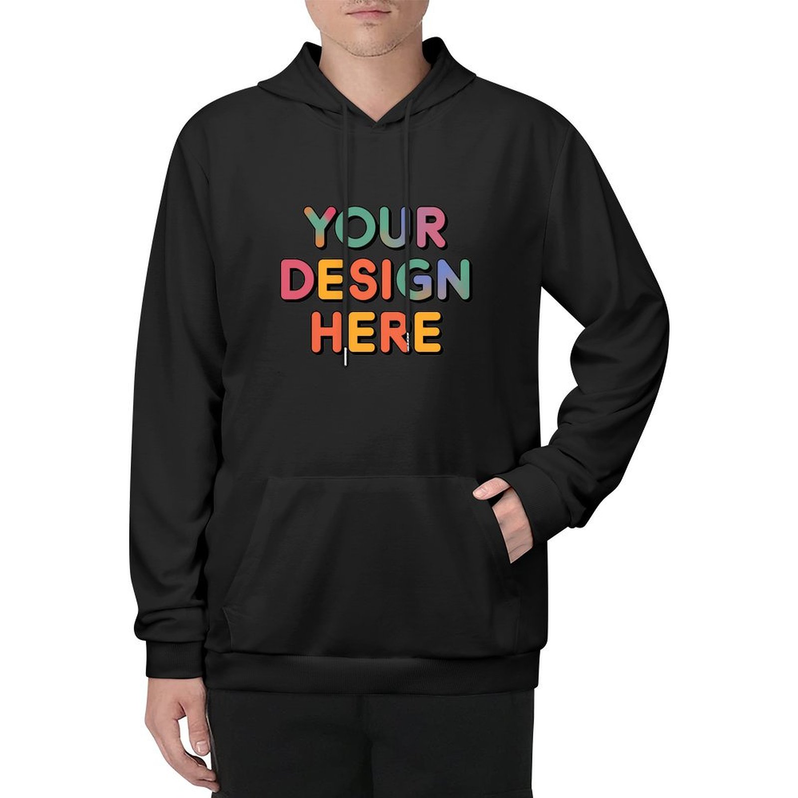 Personalized Custom Men’s Stylish Front Print Hoodie for Daily Activities