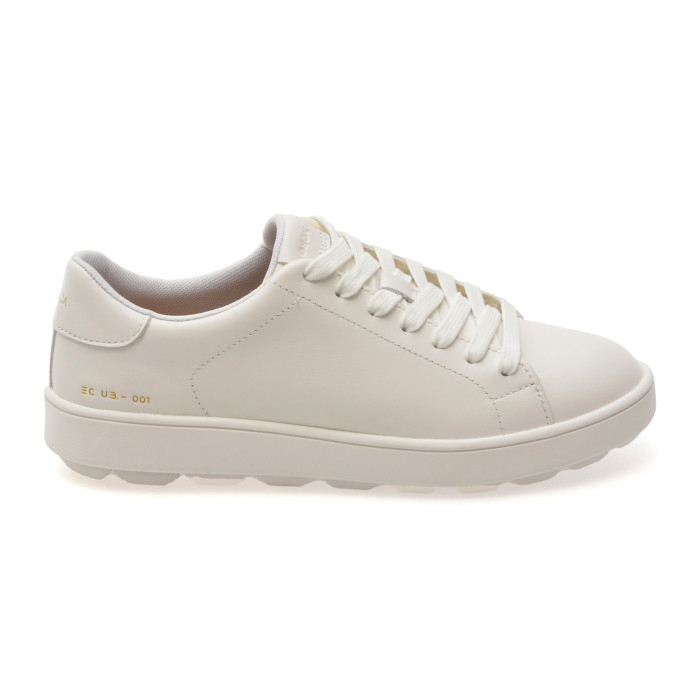 Pantofi sport GEOX albi, D45WEB, din piele naturala