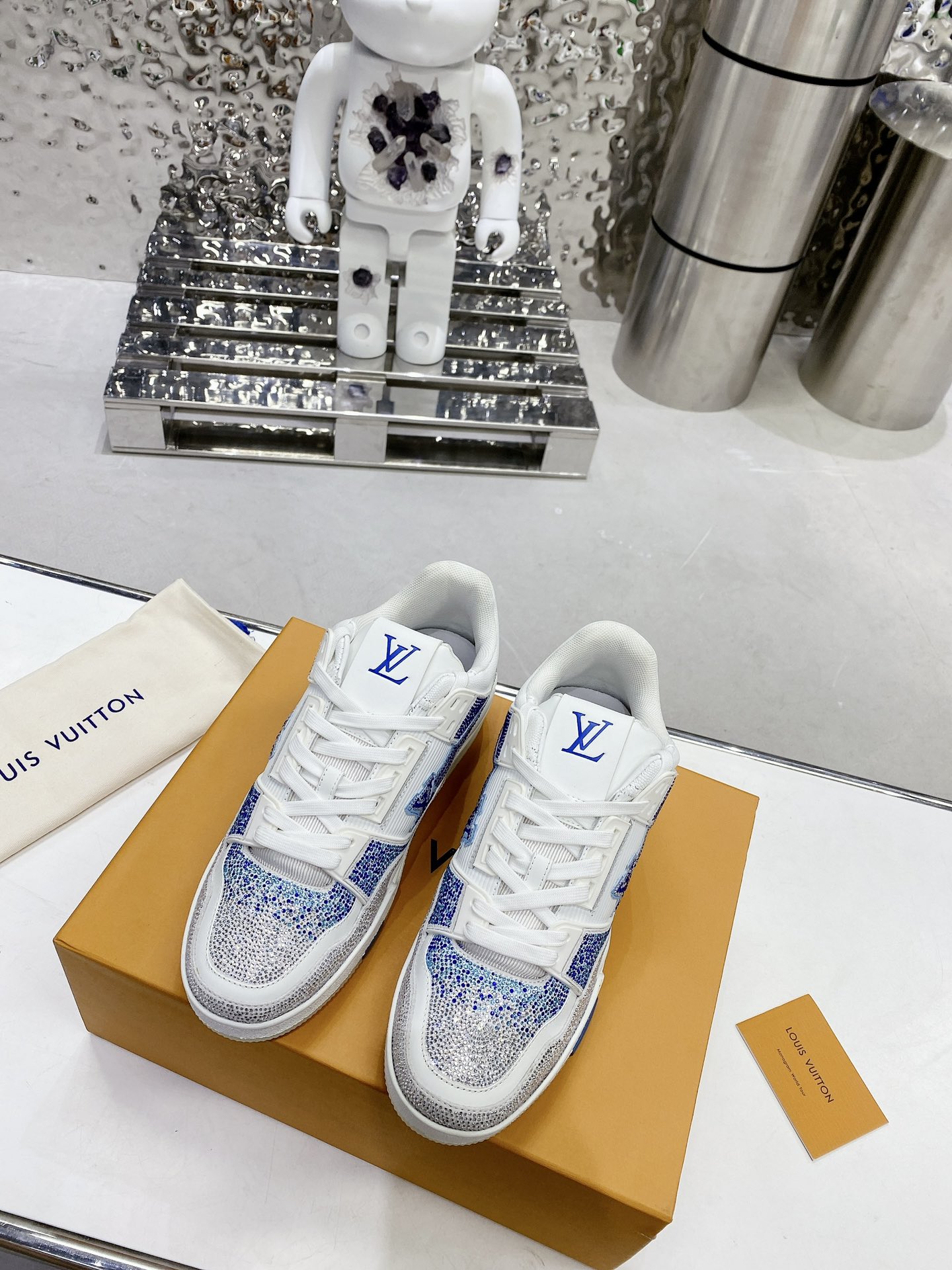 Louis Vuitton LV Trainer Diamond Sneaker Size 36-46