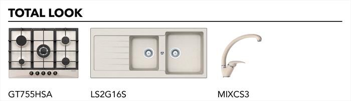 GLEM GAS - Forno incasso elettrico + gas GFTV25SA-S2 Classe A-Sabbia