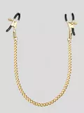 Bondage Boutique Adjustable Nipple Clamps with Gold Chain