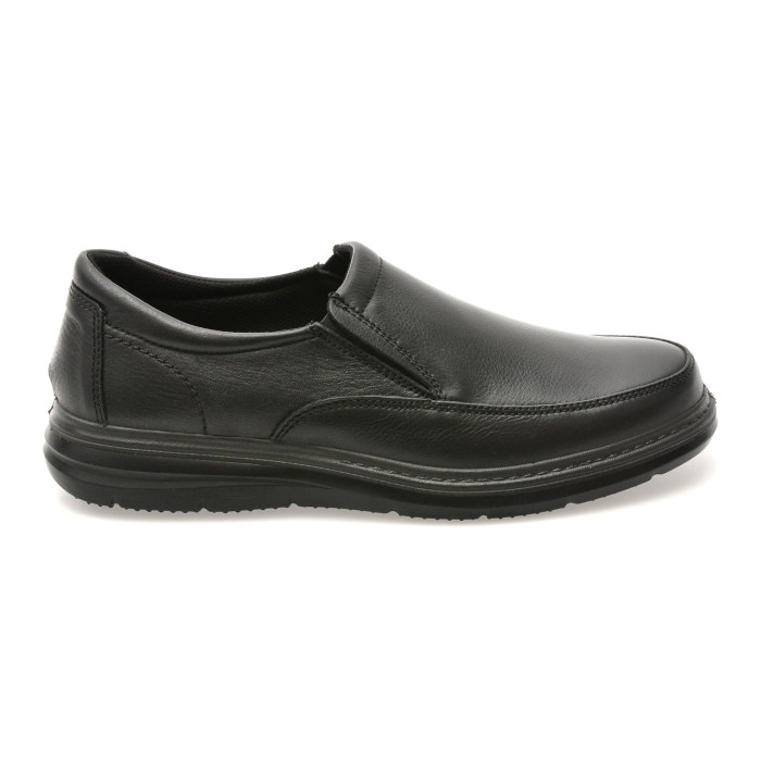 Pantofi IMAC negri, 851290, din piele naturala