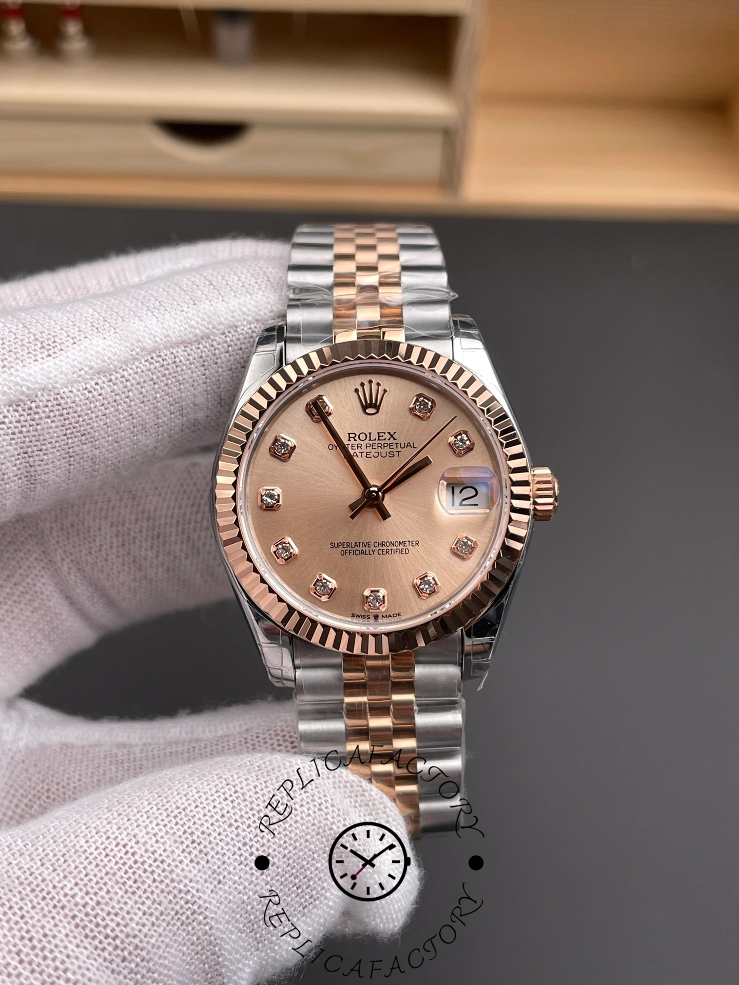 Rolex Datejust 31 Rose Diamond Dial M278271 0024 Women's Watch
