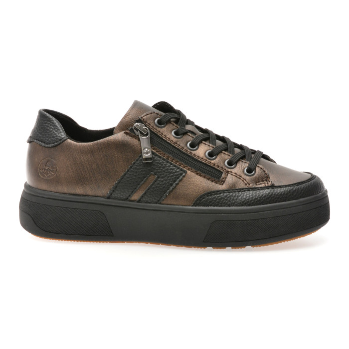 Pantofi sport RIEKER maro, M7711, din piele naturala