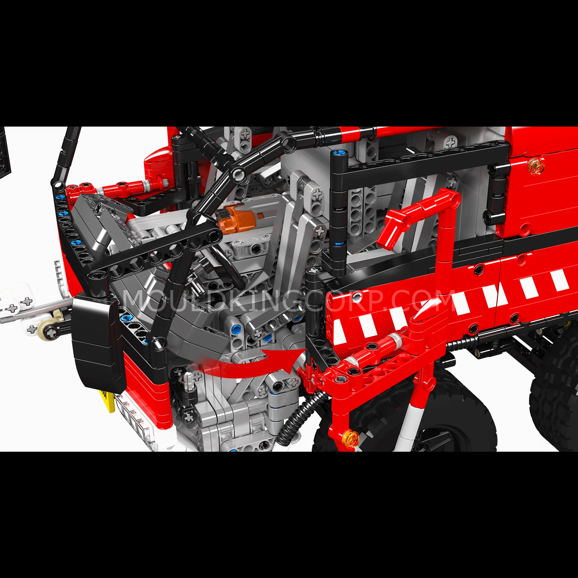 MOULD KING 19004S RC Pneumatic Airport Rescue Vehicle Building Set | 6,653 PCS