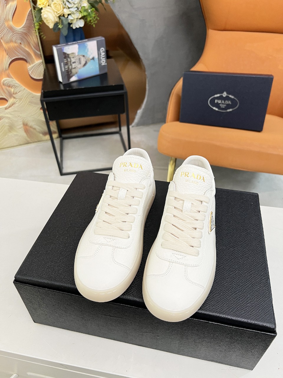 Prada Lane Deer Leather Sneakers Size 36-45