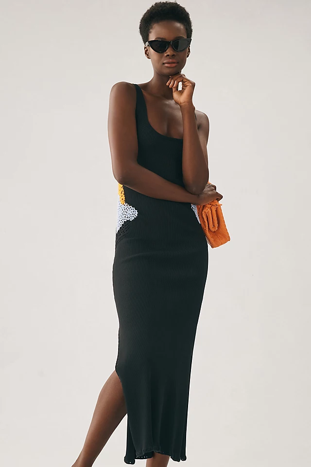 Beatrice .b Slim Crochet Dress BLACK