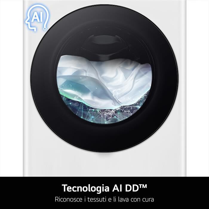 LG - Lavatrice AI DD R3 F2R3S09NSWB 9kg Classe A-Bianca