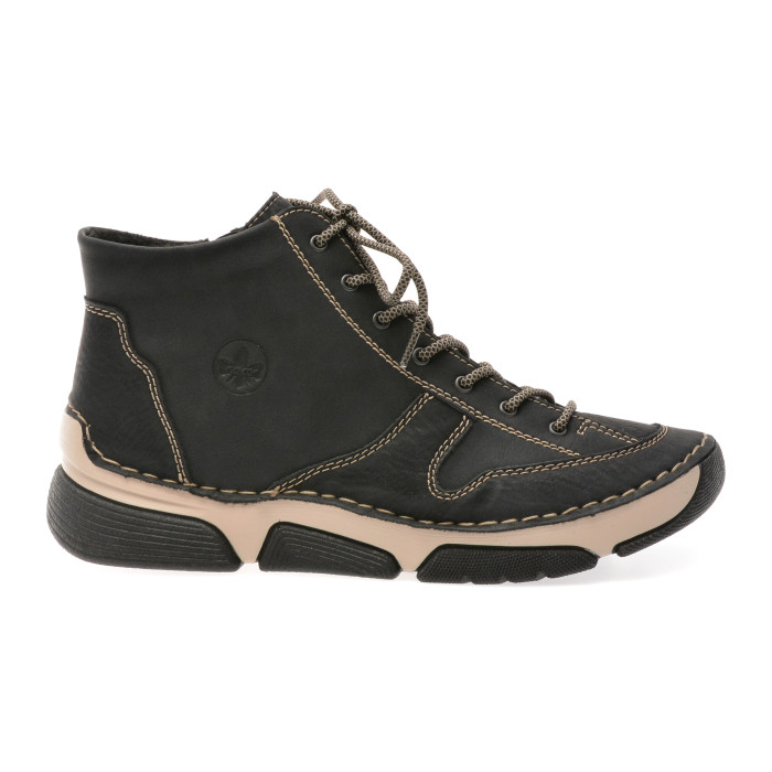 Ghete RIEKER negre, 45906, din piele ecologica