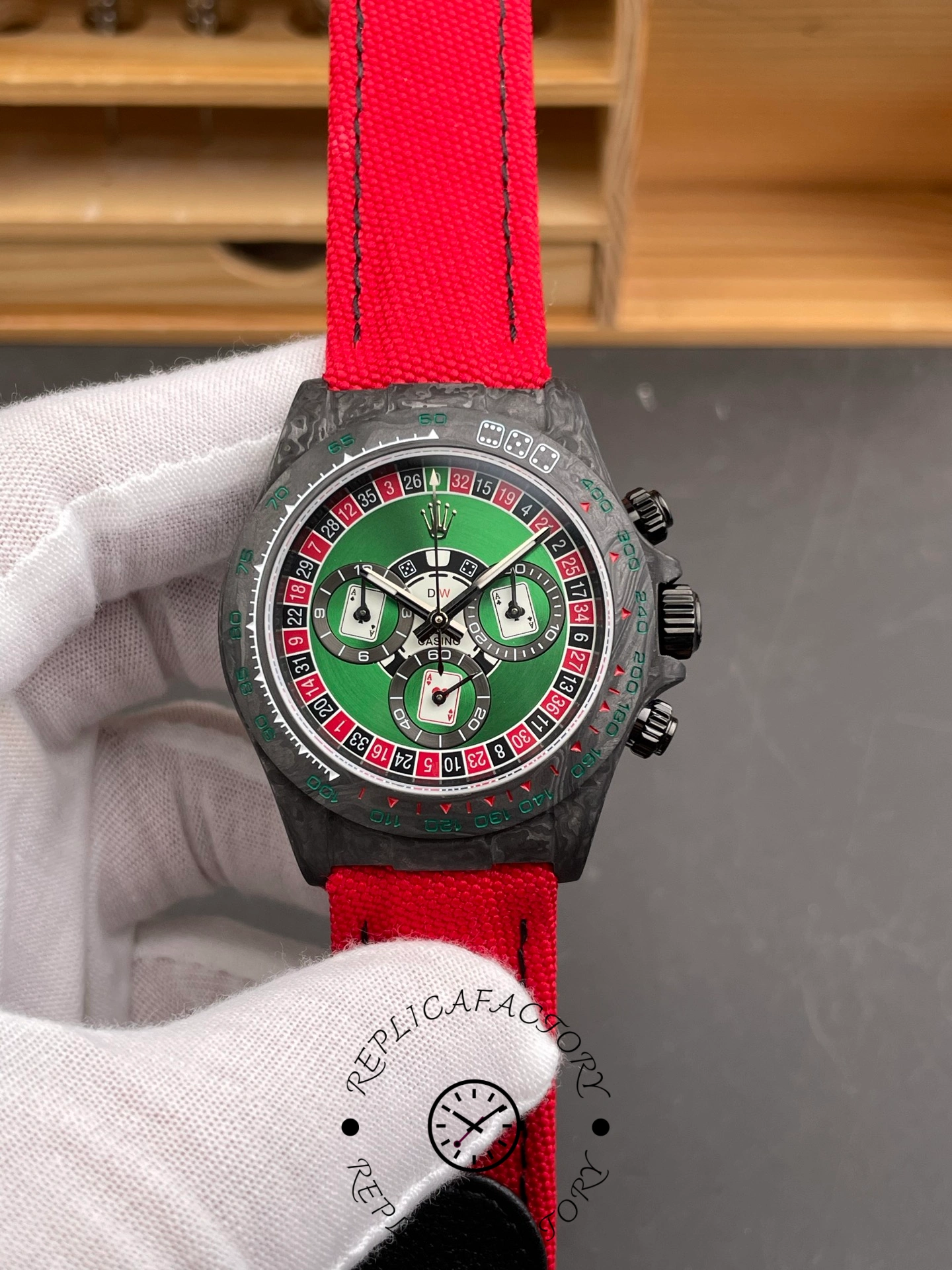Rolex Daytona Diw Black Carbon Lucky Player (casino) 40mm Oyster