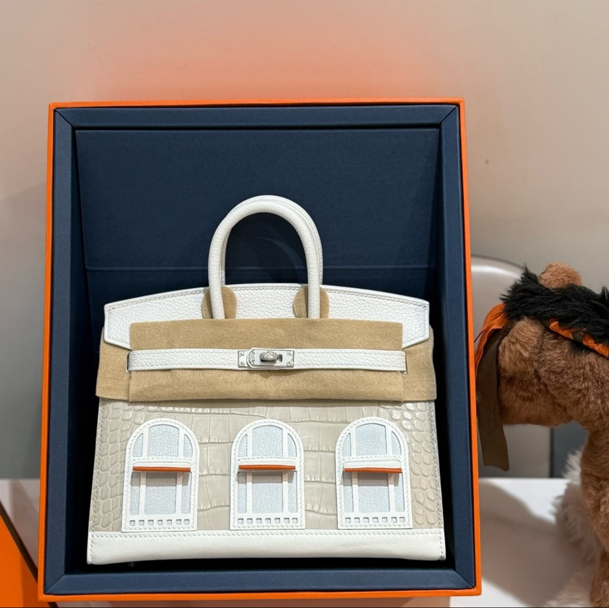 Hermès Birkin 20 Silver Buckle Platinum Bag customization