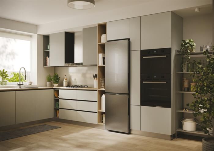 CANDY - Frigorifero combinato CNCQ2T518EX Classe E 279 lt-Acciaio inox