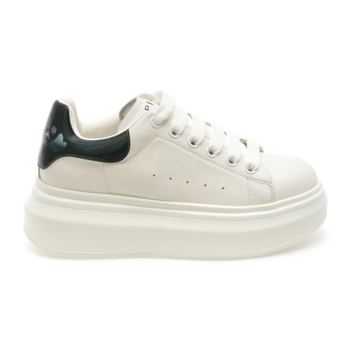 Pantofi sport EPICA alb-negru, 70637, din piele naturala