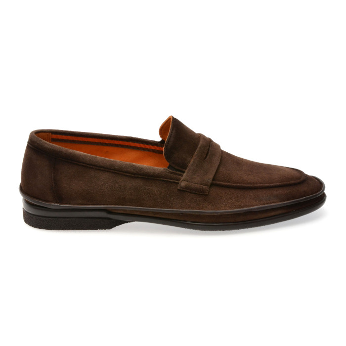 Mocasini EPICA kaki, B483, din piele intoarsa
