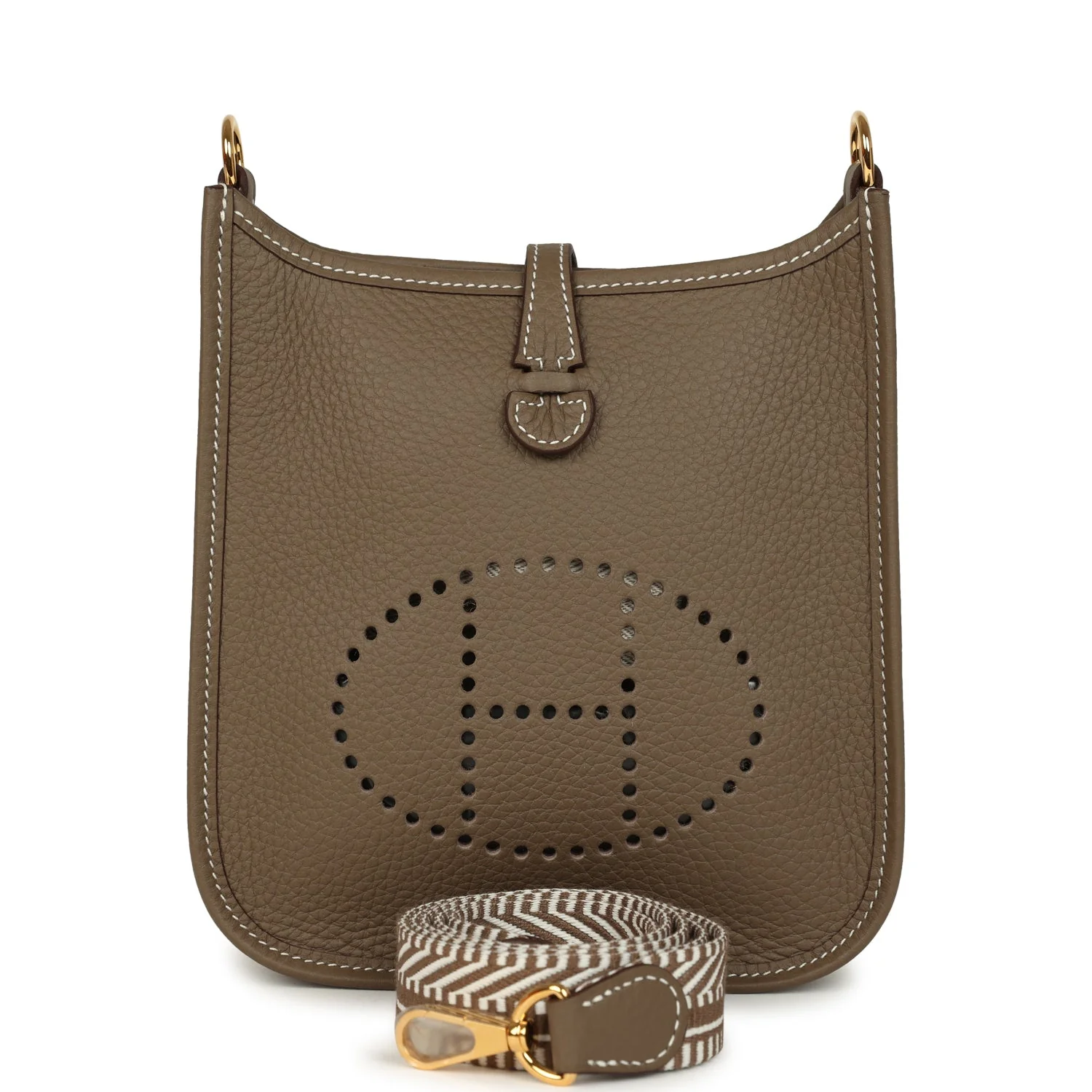 Hermes Evelyne TPM Etoupe Clemence Gold Hardware