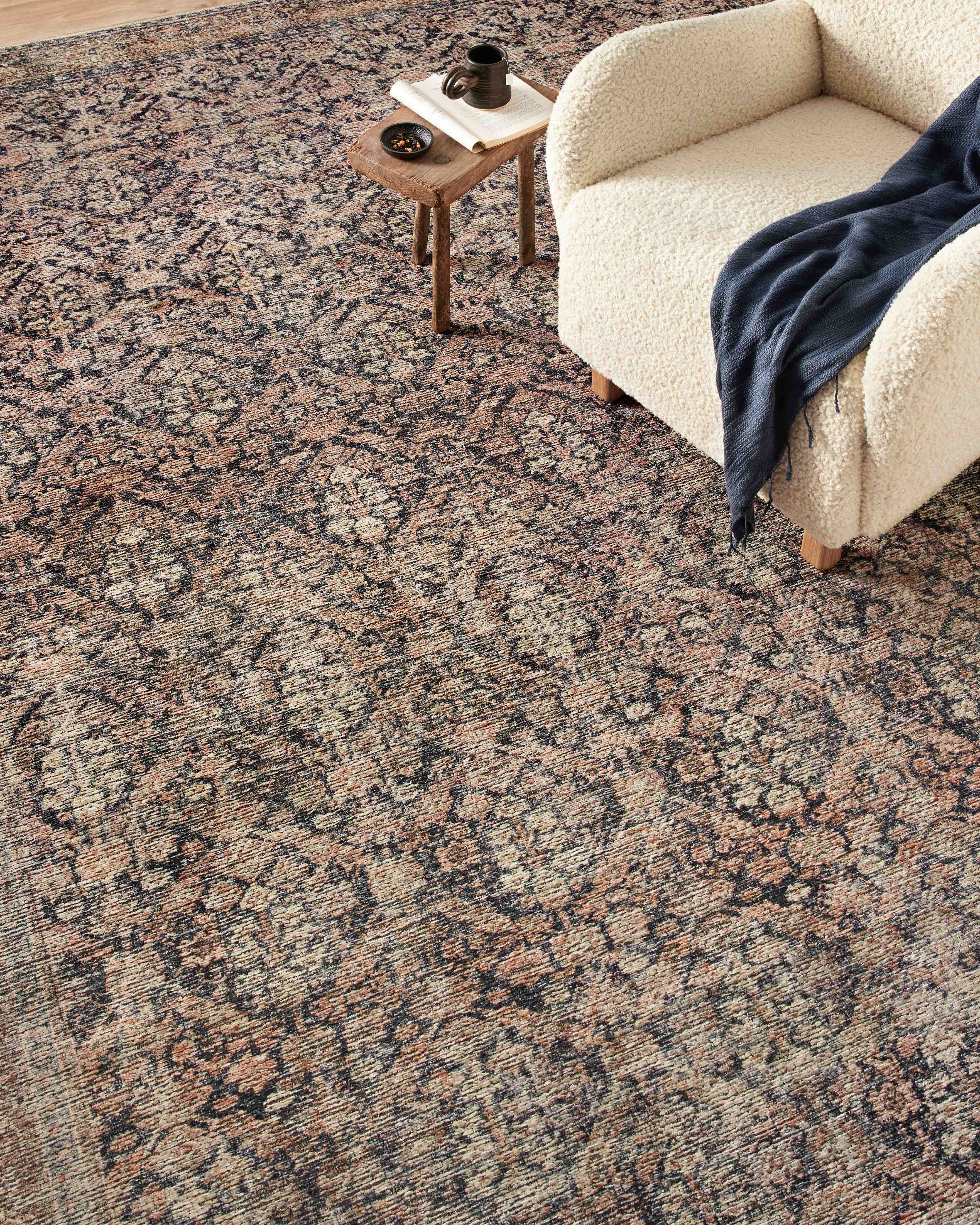 Billie BIL-01 Ink / Salmon Area Rug