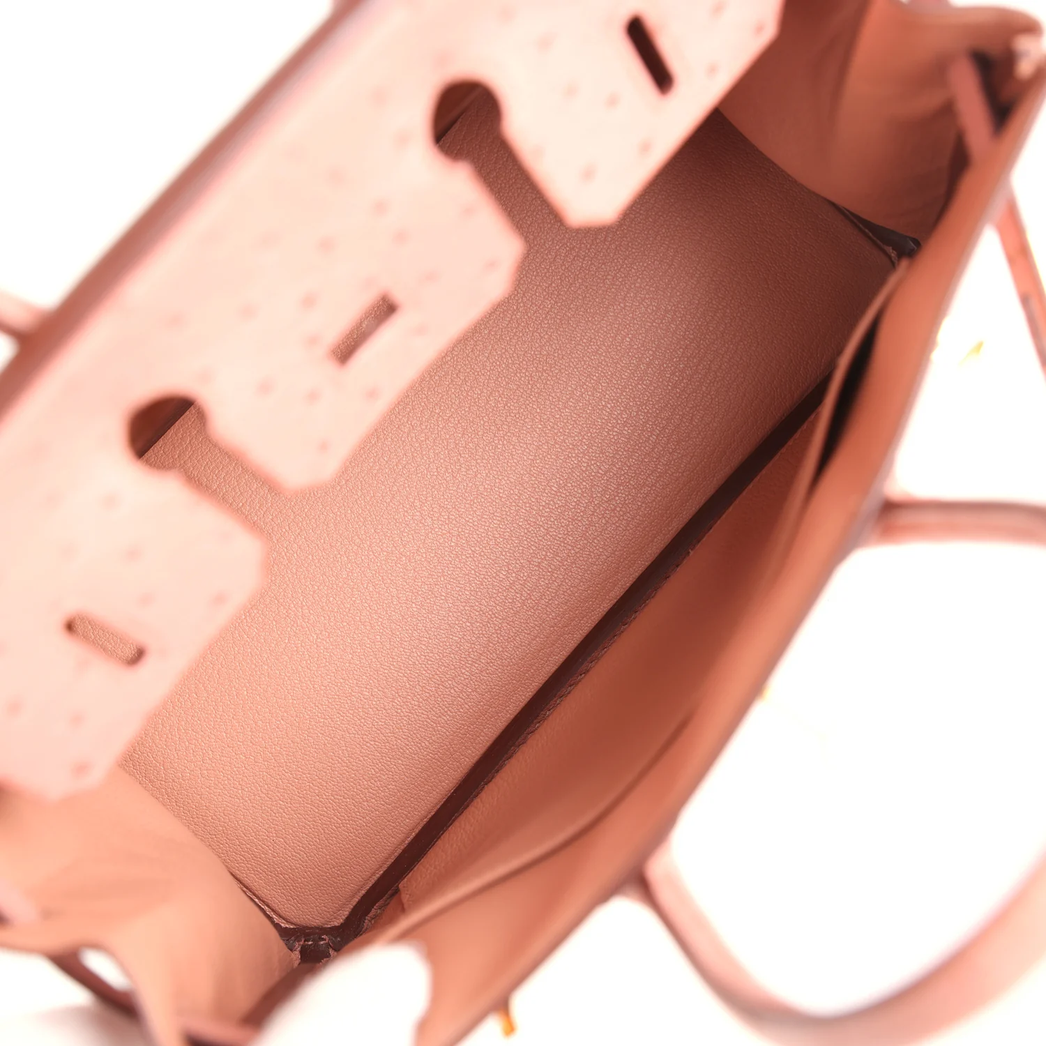 Hermes Birkin 25 Terre Cuite Ostrich Gold Hardware