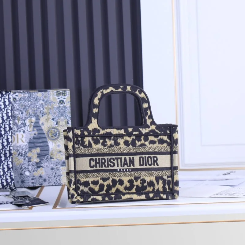 Dior Multicolor Mizza Embroidery Mini Book Tote